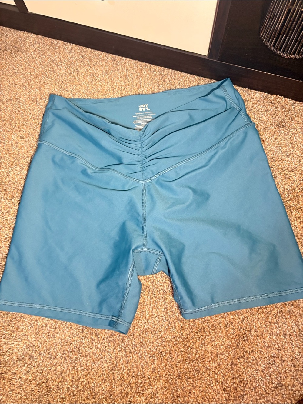 JoyLab Teal Ruched V-Front Women’s Swim Shorts